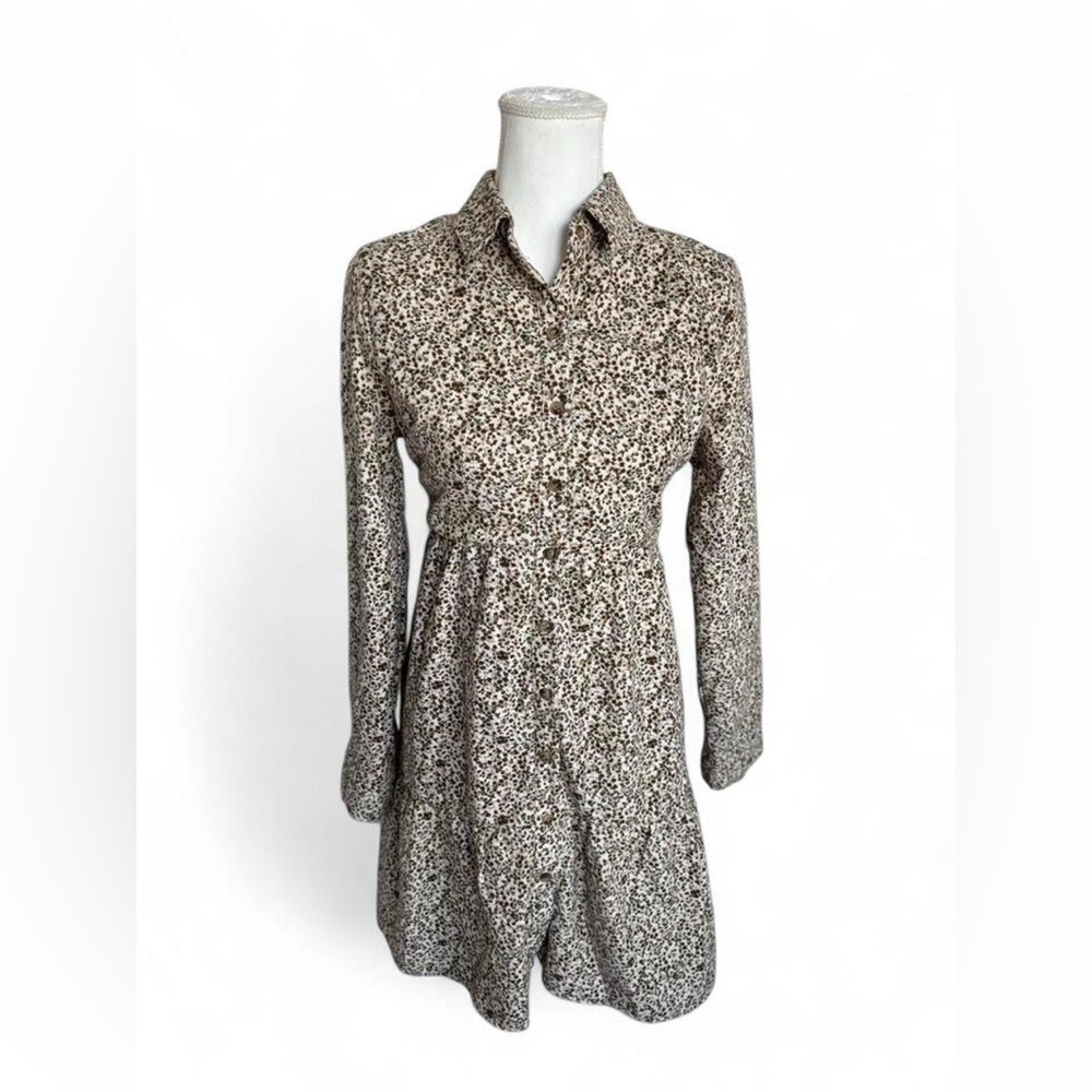 Roolee Floral Long Sleeve Midi Dress Cottagecore Size Small